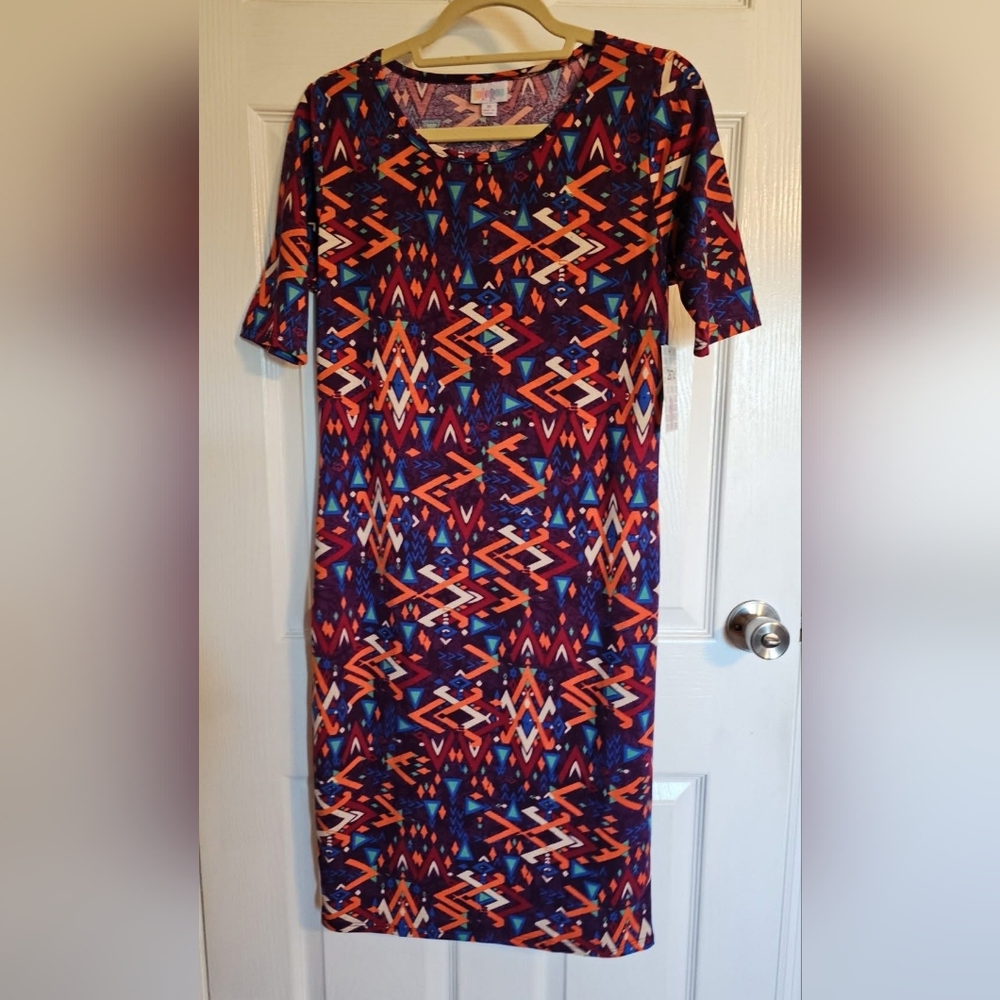Colorful Geometric Print Dress